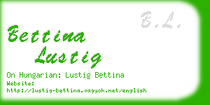 bettina lustig business card